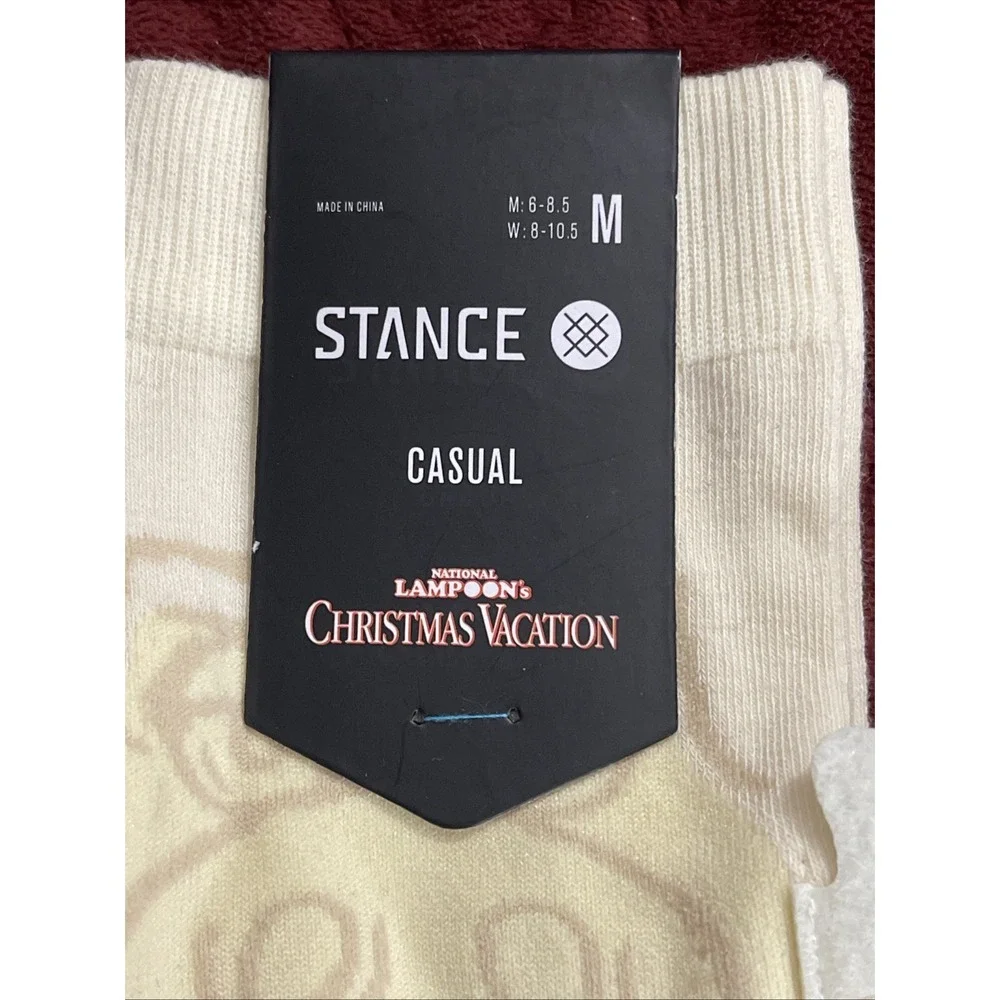 Stance National Lampoon's Christams Vacation Have Some Eggnog Socks Size M 6-8.5